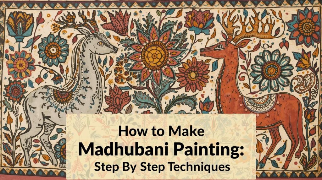 how to make madhubani painting