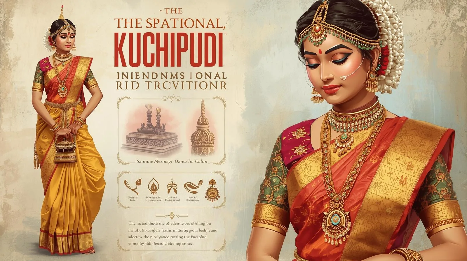 Kuchipudi Dance Costume and Jewelry
