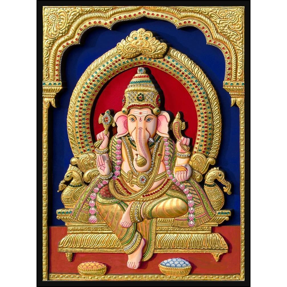 ganesha tanjore painting