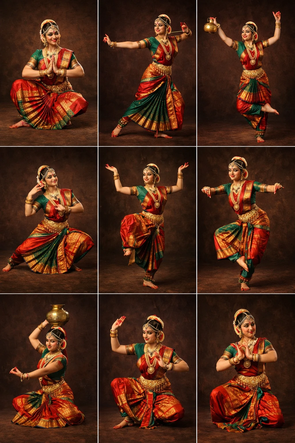 Kuchipudi dance poses