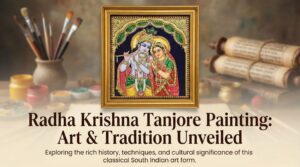 Radha Krishna Tanjore painting