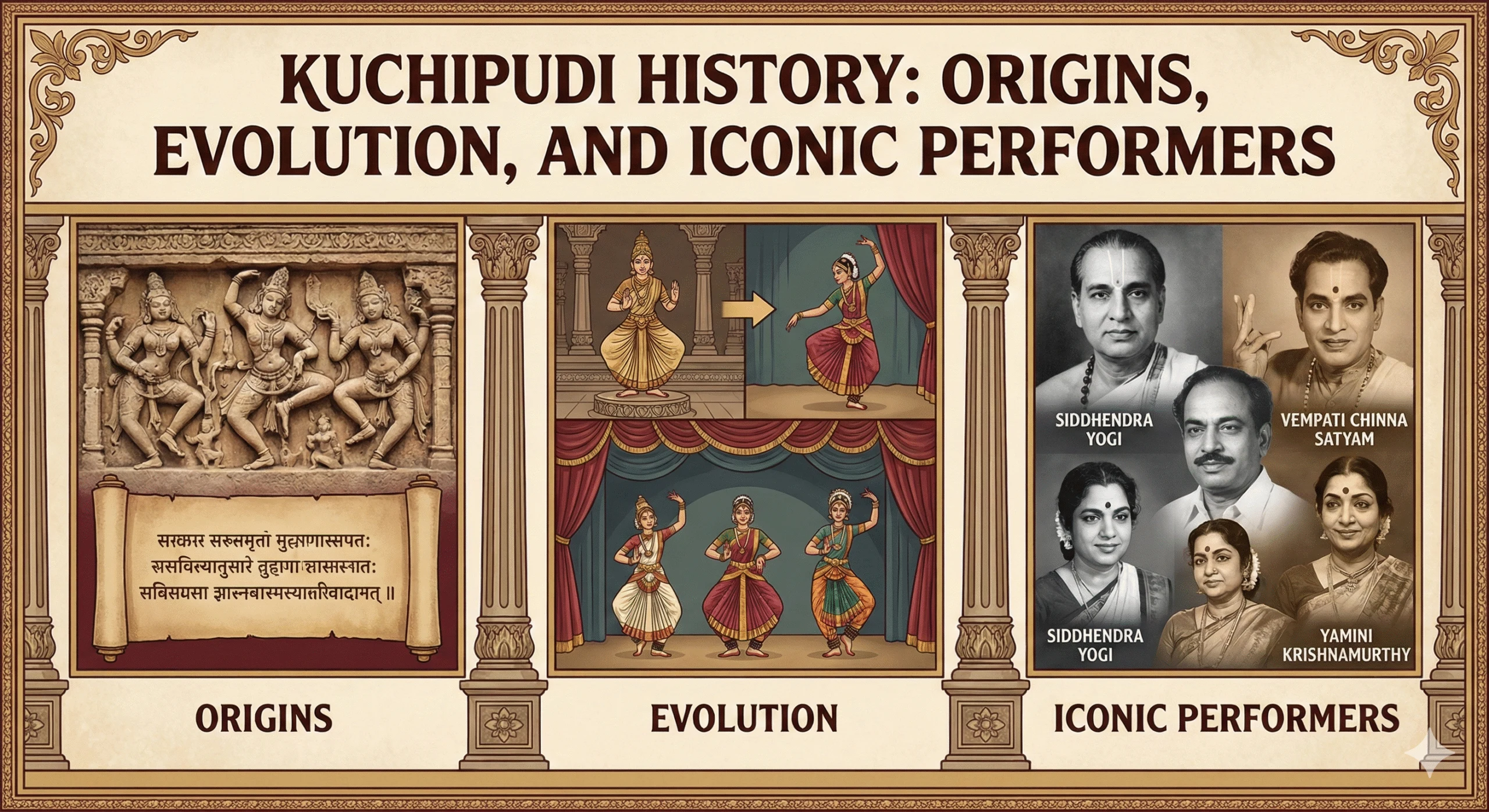 Kuchipudi History: Origins, Evolution, and Iconic Performers - Kailasa Kaladhara Bangalore