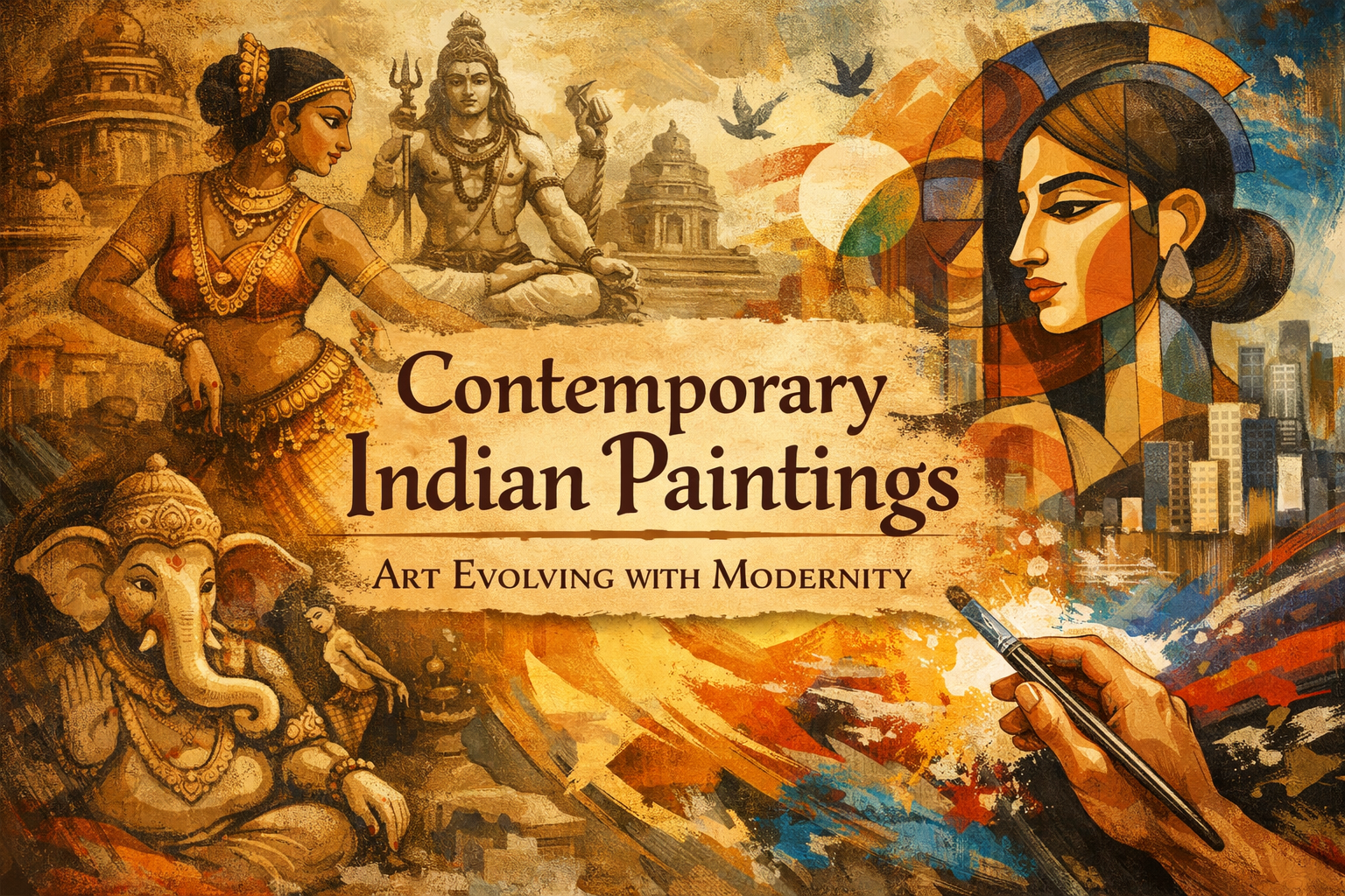 Contemporary Indian paintings
