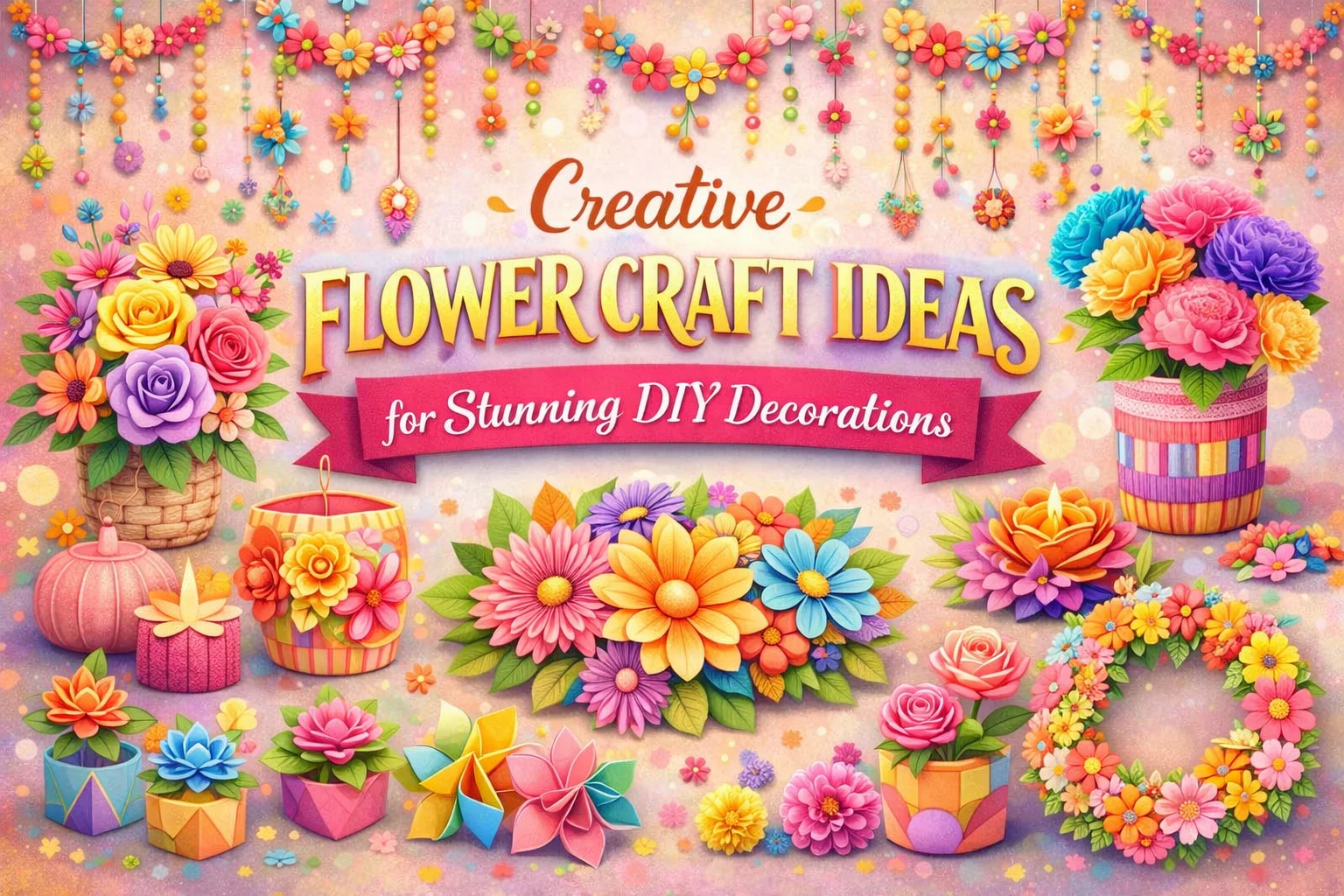 Creative Flower Craft Ideas for Stunning DIY Decorations - Kailasa Kaladhara Bangalore
