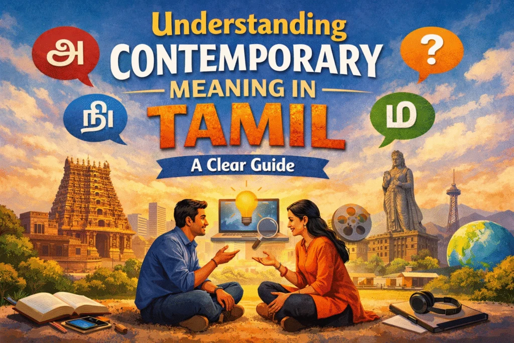 Understanding Contemporary Meaning in Tamil: A Clear Guide - Kailasa Kaladhara Bangalore
