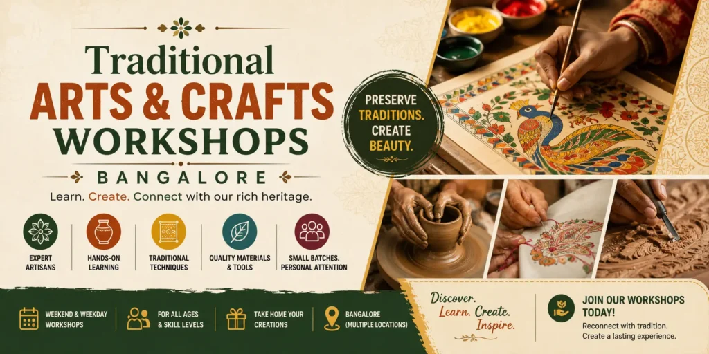 Traditional arts and crafts workshops Bangalore