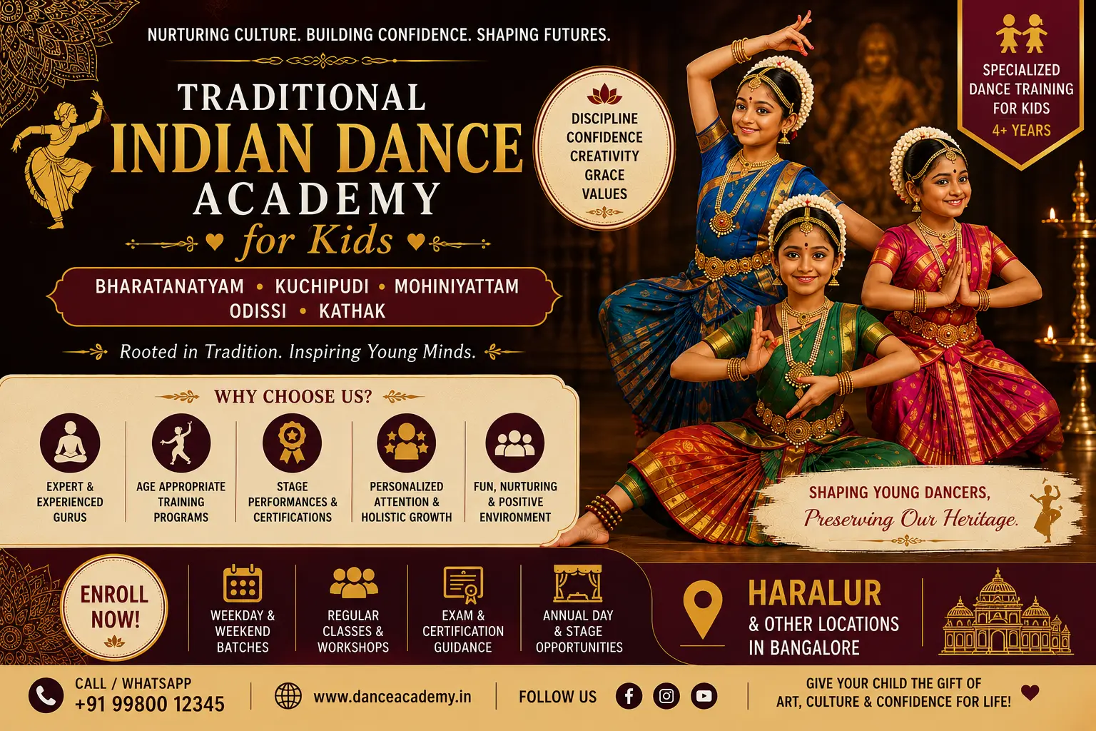 Traditional Indian dance academy for kids