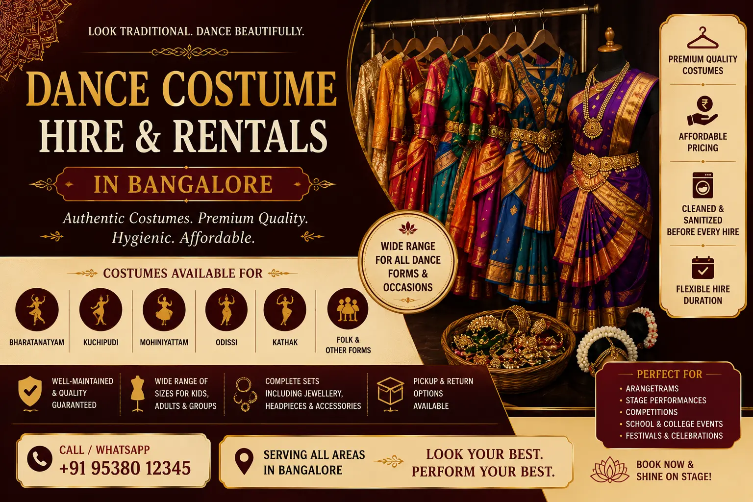 Dance costume hire and rentals Bangalore