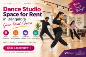 Dance studio space for rent in Bangalore