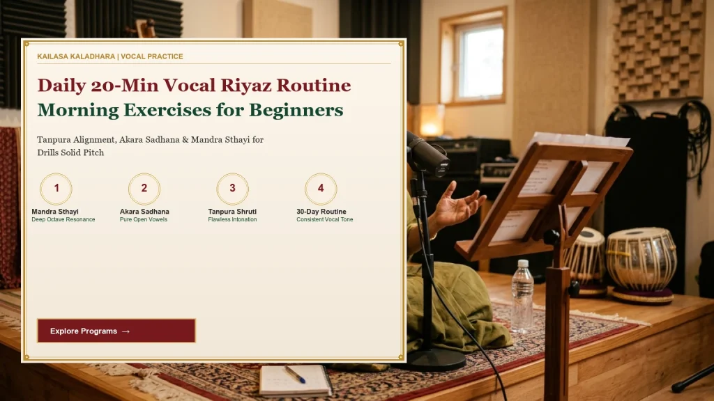 Daily Riyaz Routine: 20-Minute Vocal Exercises for Carnatic Music Beginners - Kailasa Kaladhara