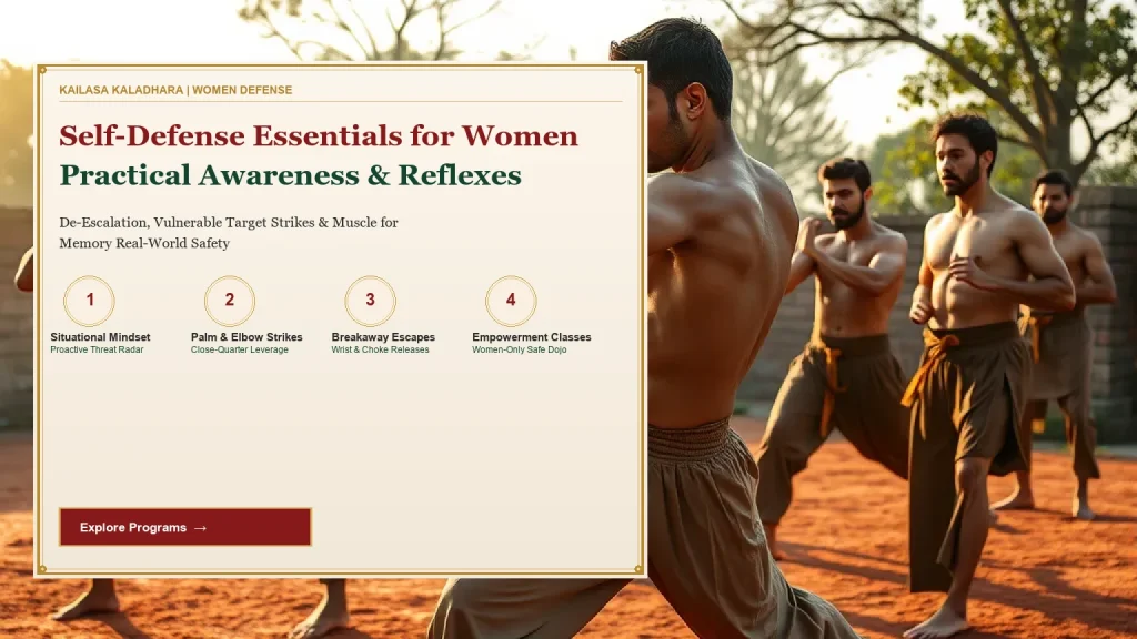 Self-Defense Essentials for Women: Practical Awareness & Reflex Training - Kailasa Kaladhara