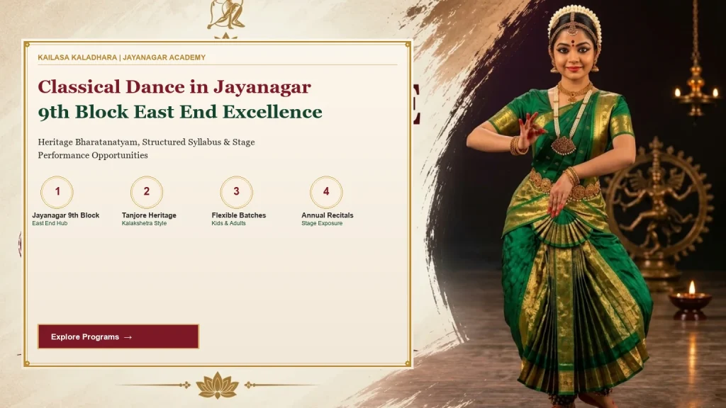 Classical Dance Academy in Jayanagar 9th Block East End: Tradition Meets Excellence - Kailasa Kaladhara