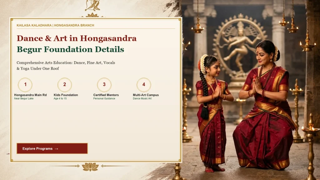 Dance & Art Classes in Hongasandra & Begur: Foundation Course Details - Kailasa Kaladhara