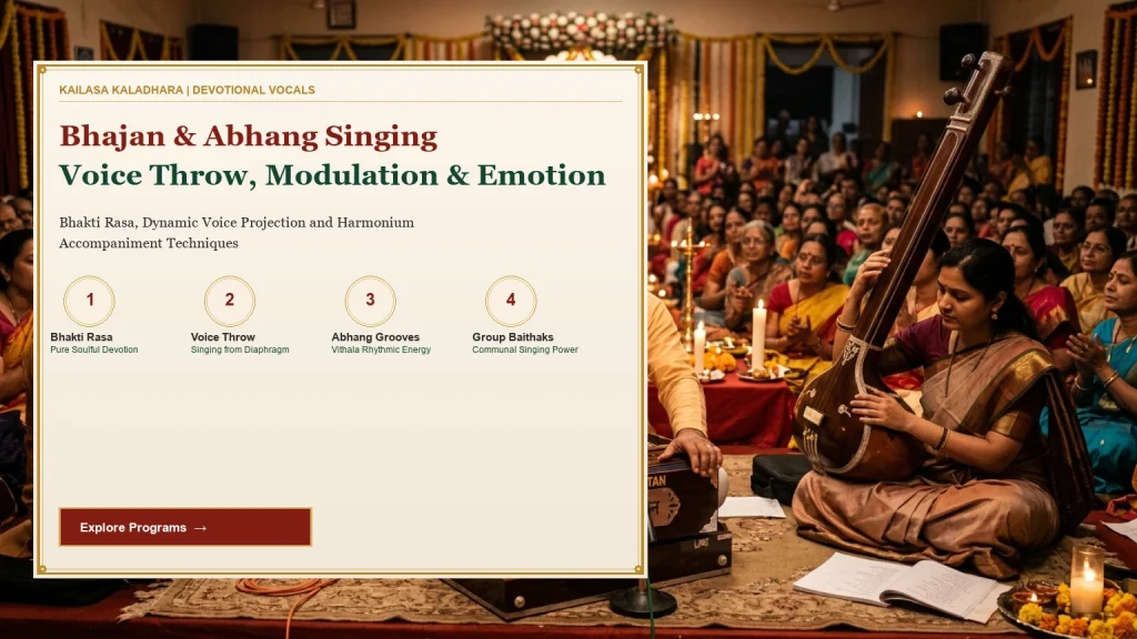 Devotional Bhajan & Abhang Singing: Voice Throw, Modulation & Emotion - Kailasa Kaladhara