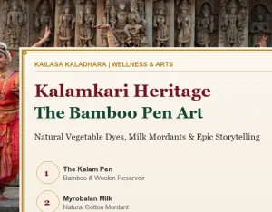 Kalamkari Art Step-by-Step: History of the Bamboo Pen & Vegetable Dyes - Kailasa Kaladhara