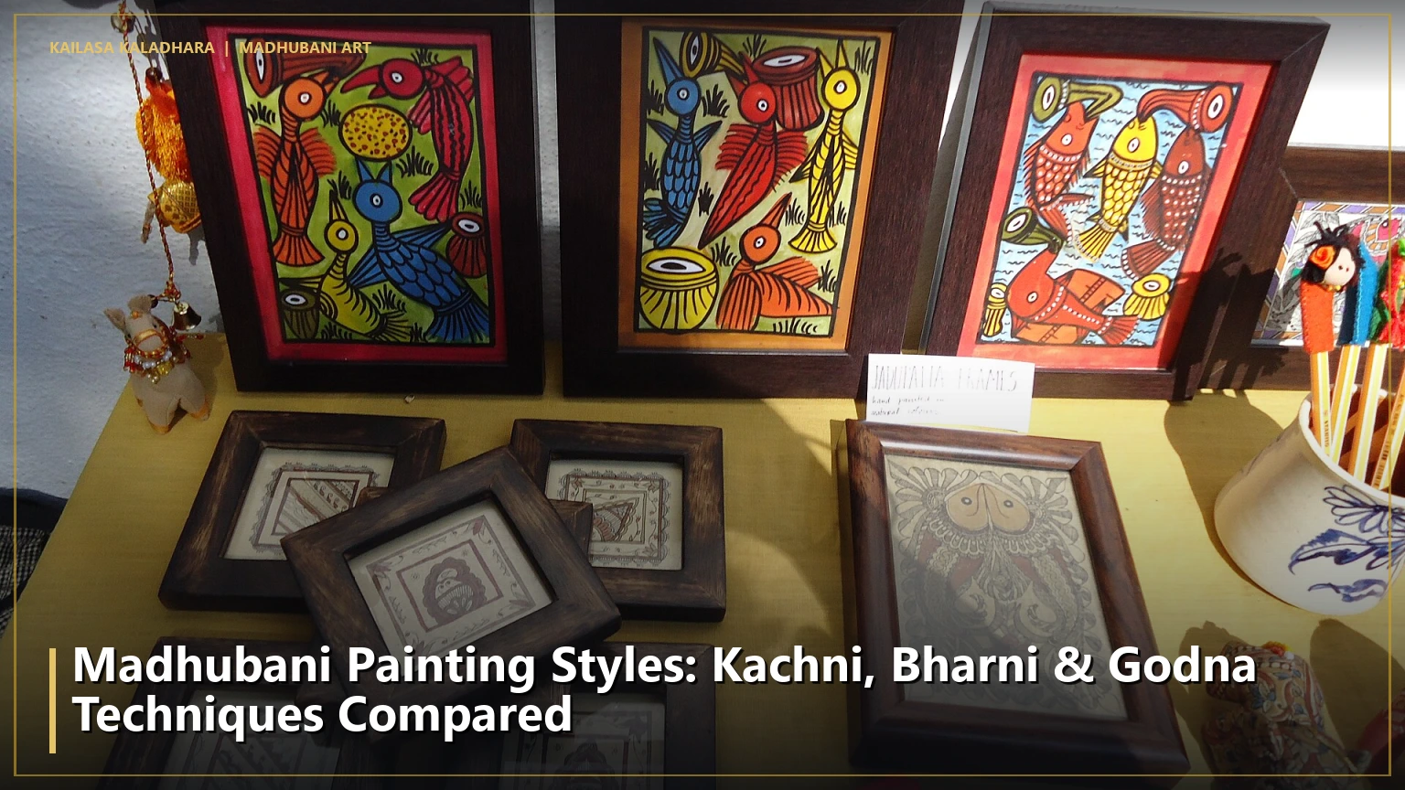 Madhubani Painting Styles: Kachni, Bharni & Godna Techniques Compared - Kailasa Kaladhara