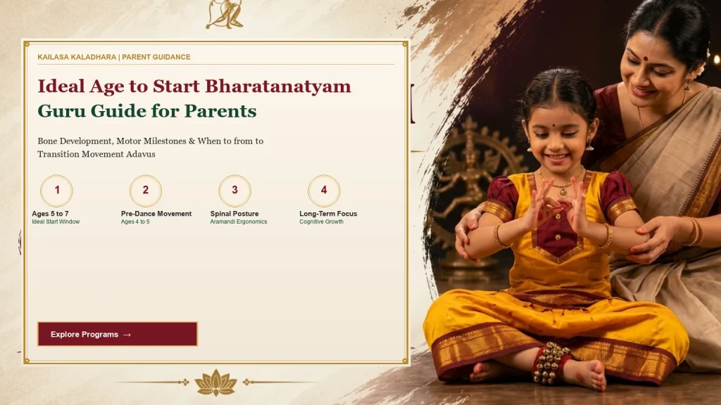 What Is the Ideal Age for Children to Start Bharatanatyam? Guru Guide for Parents - Kailasa Kaladhara