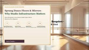Sprung Wooden Dance Floors & Wall Mirrors: Why Studio Infrastructure Matters - Kailasa Kaladhara